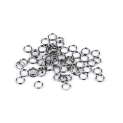 Anneau de saut fendu en acier inoxydable, ø 4 mm, double - Platine (30 Grammes)
