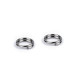 Split jump ring made of stainless steel ø4 mm, double loops - Platinum (5 Grams) Split jump ring made of stainless steel ø4 mm, double loops - Platinum (5 Grams)