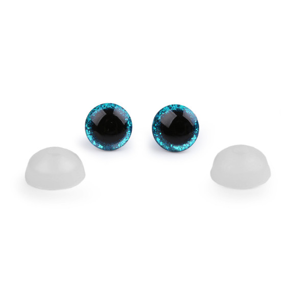 Oczy brokatowe z zatyczką ø12 mm - Srebrny (10 Zestawy) Oczy brokatowe z zatyczką ø12 mm - Srebrny (10 Zestawy)