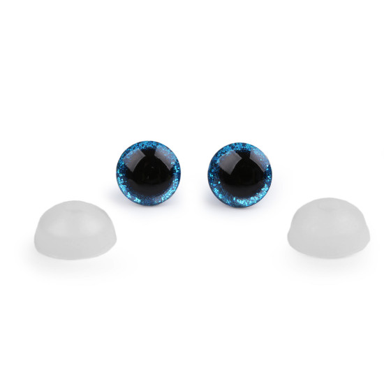 Oczy brokatowe z zatyczką ø12 mm - Srebrny (10 Zestawy) Oczy brokatowe z zatyczką ø12 mm - Srebrny (10 Zestawy)