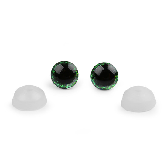 Oczy brokatowe z zatyczką ø12 mm - Srebrny (10 Zestawy) Oczy brokatowe z zatyczką ø12 mm - Srebrny (10 Zestawy)