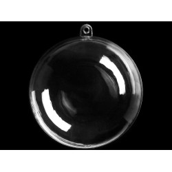 Clear acrylic fillable ball ornament ø12 cm - Transparent (36 Pieces)