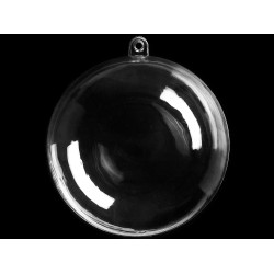 Clear acrylic fillable ball ornament ø14 cm - Transparent (36 Pieces)