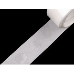 Żelowe kropki dwustronne, samoprzylepne, owal 10x12 mm na rolce - Transparent (1 Rolka)