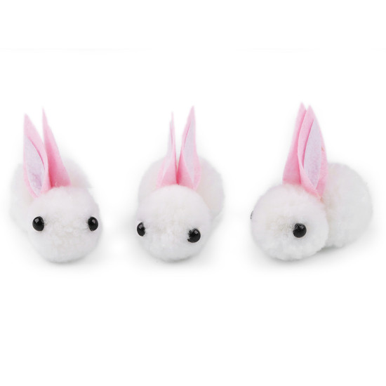 A pom-pom bunny for further creation - Grey (10 Pieces) A pom-pom bunny for further creation - Grey (10 Pieces)