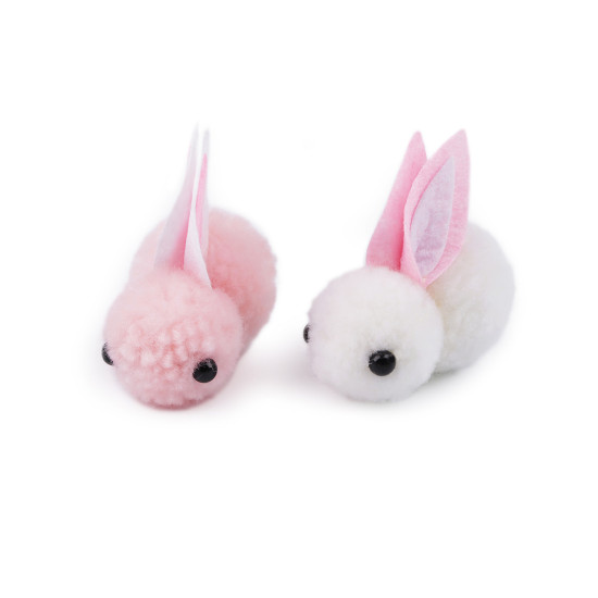 A pom-pom bunny for further creation - Grey (10 Pieces) A pom-pom bunny for further creation - Grey (10 Pieces)