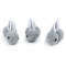A pom-pom bunny for further creation - Grey (10 Pieces)