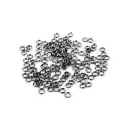 Ogniwko łączące podwójne ø4 mm - Czarny nikiel (20 Gramy)