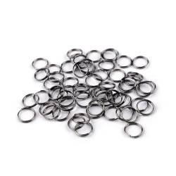 Ogniwko łączące podwójne ø10 mm - Czarny nikiel (20 Gramy)