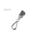Slider for no 3 plastic zippers - Nickel (10 Pieces)