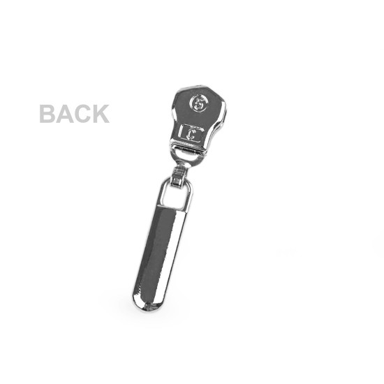 Decorative slider for metal zippers no 5 - Nickel (50 Pieces) Decorative slider for metal zippers no 5 - Nickel (50 Pieces)