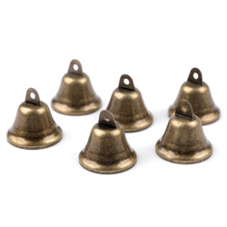 Metal bell ø38 mm - Vintage brass (6 Pieces)