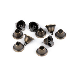 Metal bell ø16 mm - Vintage brass (10 Pieces)