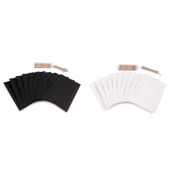 Cadres en carton pour photos et images avec cheville, lot de 10 pièces - Blanc naturel (10 Ensembles) Cadres en carton pour photos et images avec cheville, lot de 10 pièces - Blanc naturel (10 Ensembles)