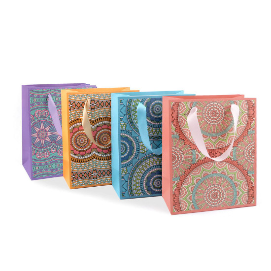 Torebka podarunkowa mandala - Niebieski lazurowy (12 Sztuki) Torebka podarunkowa mandala - Niebieski lazurowy (12 Sztuki)