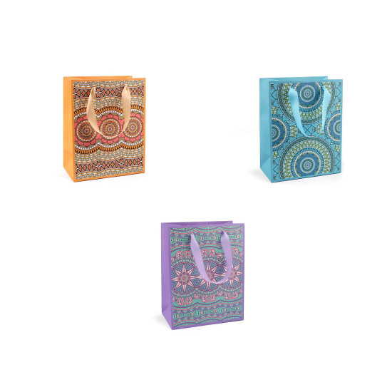 Torebka podarunkowa mandala - Niebieski lazurowy (12 Sztuki) Torebka podarunkowa mandala - Niebieski lazurowy (12 Sztuki)