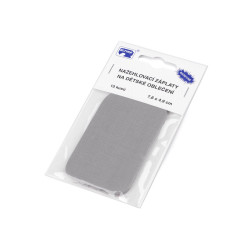 Écussons thermocollants, 7,6 x 4,9 cm - Gris clair (1 Sachet)