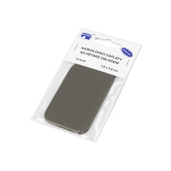 Écussons thermocollants, 7,6 x 4,9 cm - Gris (1 Sachet)