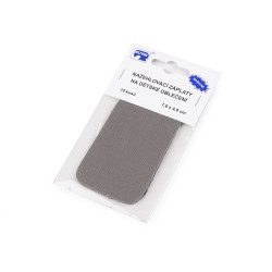 Écussons thermocollants, 7,6 x 4,9 cm - Gris (1 Sachet)