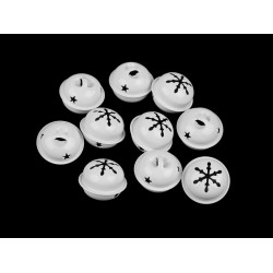 Jingle bells ø30 mm - White (10 Pieces)