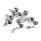 Jingle bell with lobster clasp ø13 mm - Silver (20 Pieces)