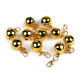 Jingle bell with lobster clasp ø13 mm - Silver (20 Pieces)