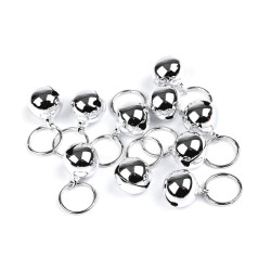 Jingle bell with ring ø15 mm - Silver (20 Pieces)