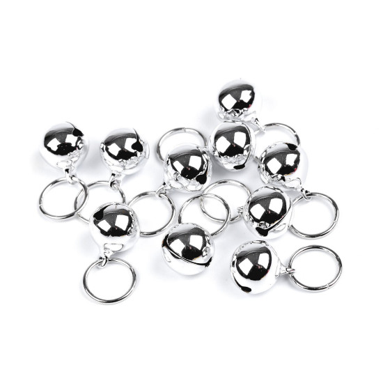 Jingle bell with ring ø15 mm - Silver (20 Pieces)