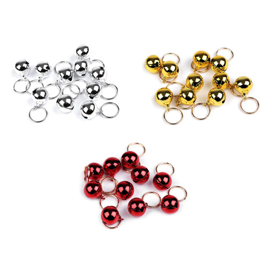 Jingle bell with ring ø15 mm - Silver (20 Pieces)
