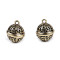 Brass filigree jingle bells ø12 mm, ø15 mm - Gold (2 Pieces)