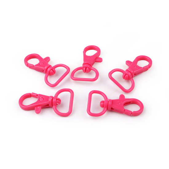 Karabińczyk plastikowy otwór do przewlekania 17 mm - Różowy (5 Sztuki) Karabińczyk plastikowy otwór do przewlekania 17 mm - Różowy (5 Sztuki)