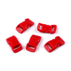 Klamra z regulatorem szerokość 10 mm wygięta - Czerwony (10 Pary)