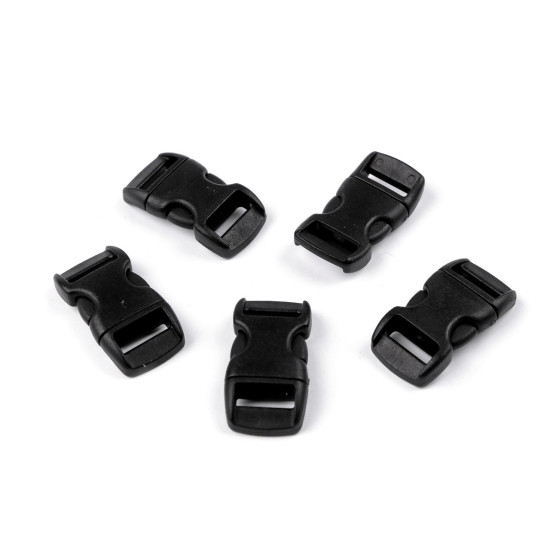 Klamra z regulatorem szerokość 10 mm wygięta - Czerwony (10 Pary) Klamra z regulatorem szerokość 10 mm wygięta - Czerwony (10 Pary)