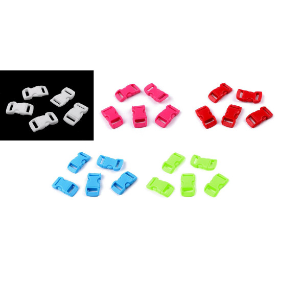 Klamra z regulatorem szerokość 10 mm wygięta - Czerwony (10 Pary) Klamra z regulatorem szerokość 10 mm wygięta - Czerwony (10 Pary)