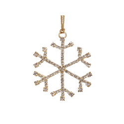 Christmas rhinestone snowflake hanging ornament ø6.5 cm - Crystal (1 Piece)