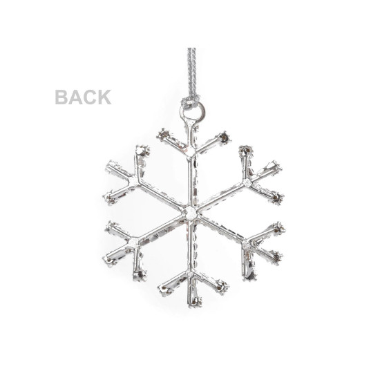 Christmas rhinestone snowflake hanging ornament ø6.5 cm - Crystal (1 Piece) Christmas rhinestone snowflake hanging ornament ø6.5 cm - Crystal (1 Piece)