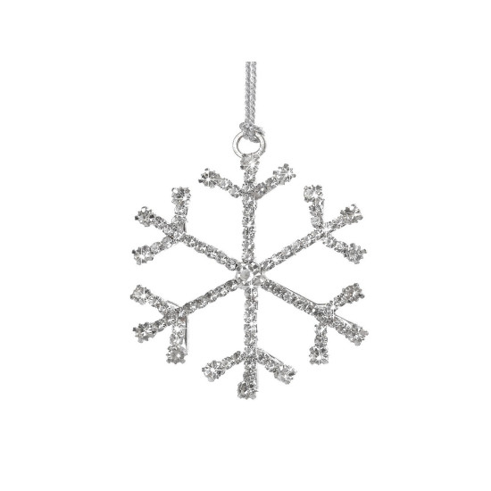 Christmas rhinestone snowflake hanging ornament ø6.5 cm - Crystal (1 Piece) Christmas rhinestone snowflake hanging ornament ø6.5 cm - Crystal (1 Piece)