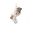 Babbo natale / calza di natale, dimensioni: 25 x 50 cm - Crema più chiaro (1 Pezzo)