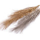 Artificial long grass picks, metallic - Silver-beige (1 Piece)