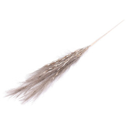 Artificial long grass picks, metallic - Silver-beige (1 Piece)