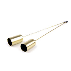 Metal candle fixing holders / candlestick spikes ø2.2 cm, 2nd quality - Gold lt. (2 Pieces)