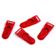 Metal garter clips, width 10 mm - Red (4 Pieces)