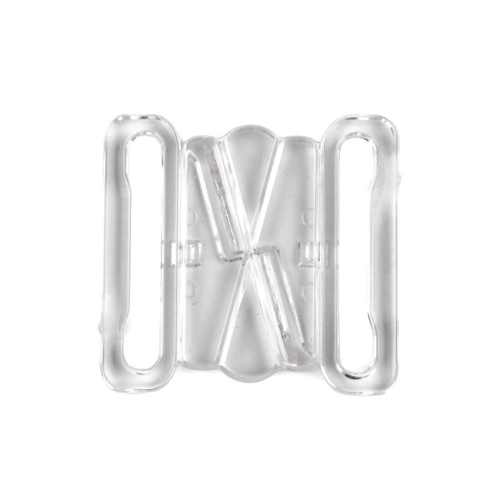 Zapięcie do stroju kąpielowego 25 mm plastikowe - White (100 Pary) Zapięcie do stroju kąpielowego 25 mm plastikowe - White (100 Pary)
