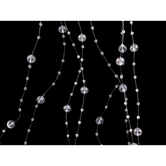 Beaded garland / beads on nylon string - Transparent (18 Meters) Beaded garland / beads on nylon string - Transparent (18 Meters)