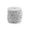 Beaded garland  / beads on nylon string - Silver (18 Meters)