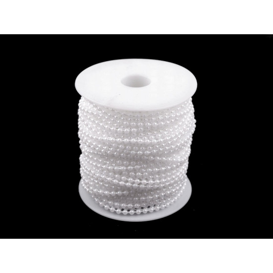 Plastic beads garland ø3 mm snow white - Snow white (3 Meters) Plastic beads garland ø3 mm snow white - Snow white (3 Meters)