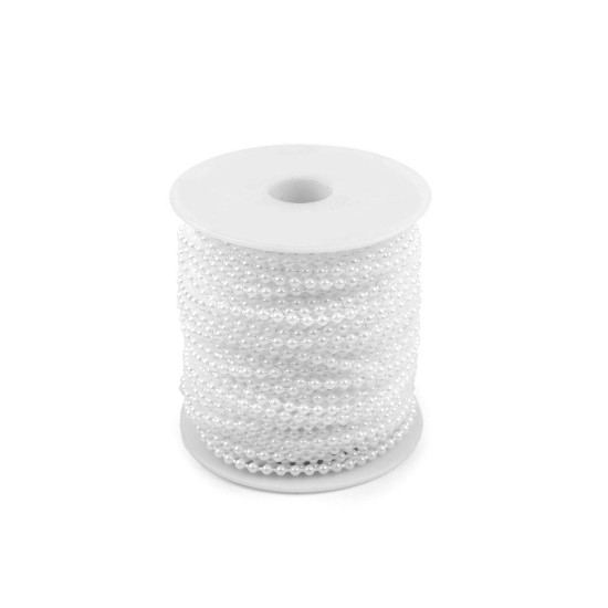 Plastic beads garland ø3 mm snow white - Snow white (3 Meters) Plastic beads garland ø3 mm snow white - Snow white (3 Meters)