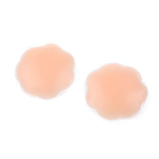 Silicone nipple stickers in a plastic box, set of 4 - Nude (3 Sets) Silicone nipple stickers in a plastic box, set of 4 - Nude (3 Sets)