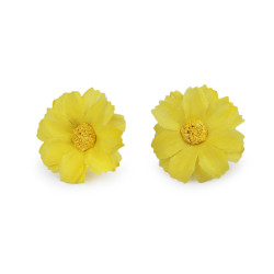 Bocciolo di fiore artificiale, dimensioni: ø 3,5 cm - Giallo (12 Pezzi)
