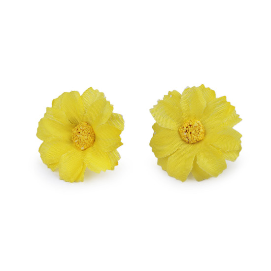 Artificial flower head ø3.5 cm - Pink (12 Pieces)